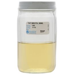 Tryptone-Azolectin-Tween® (TAT) Broth, 99ml Fill, Wide Mouth Glass Jar