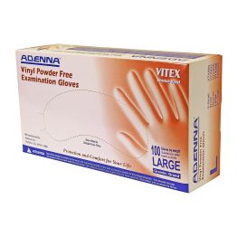 Vitex Gloves, Vinyl, Powder Free (PF), Large