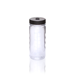 Bottle, Non-Sterile, Blue Cap, Wide Mouth, Polycarbonate, 400ml Fill