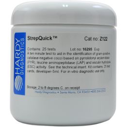 StrepQuick™ , to aid in the identification of gram positive cocci, performs a PYR, LAP, and Esculin test