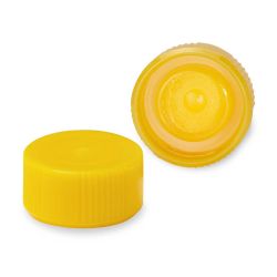 Screw Cap with O-Ring for Microcentrifuge Tubes, with O-Ring, Yellow