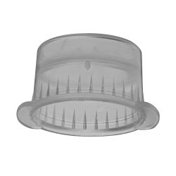 Snap Cap with Two Thumb Tabs, 16mm, for Vacuum and Test Tubes, Gray