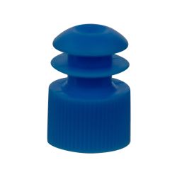 Cap, Flange Plug, for 12mm Tubes, Blue