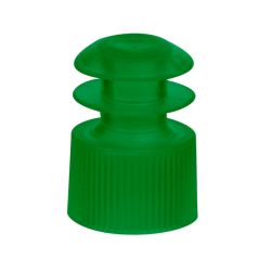 Cap, Flange Plug, for 12mm Tubes, Green