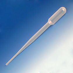 Non-Graduated Transfer Pipet, 4.0mL, Blood Bank, 130mm, Bulb Draw - 2mL