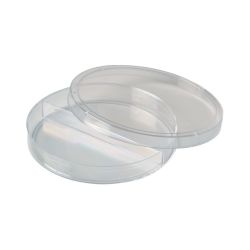 Petri Dish with Stacking Ring, Biplate (2 sections), Sterile, 15x100mm