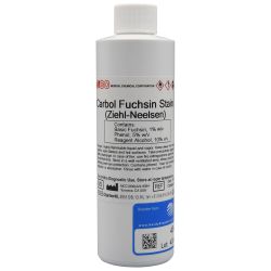 Carbol Fuchsin, Ziehl-Neelsen, for AFB Stain for Mycobacteria, 8oz (250ml)