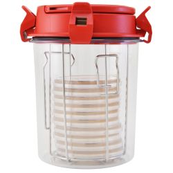 AnaeroJar, 2.5 liter anaerobic jar with rack