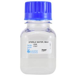 Sterile Water, 50ml Fill, Polycarbonate Bottle