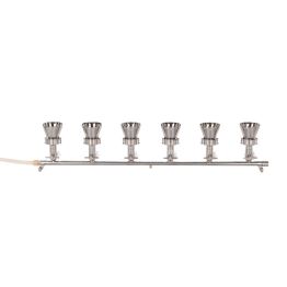 Microsart® 6 branch Manifold with 100 ml Stainless Steel Funnel, Interconnactable
