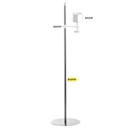 Stainless Steel Floor Pole, 1m tall, 25cm base