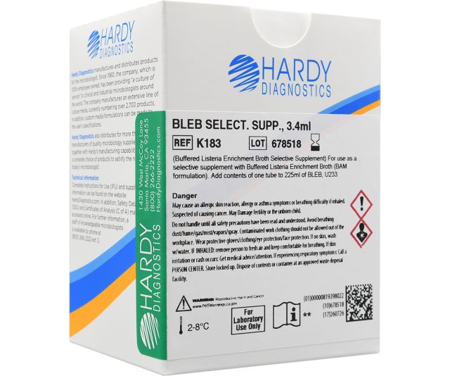 Buffered Listeria Enrichment Broth Selective Supplement, 3.4ml