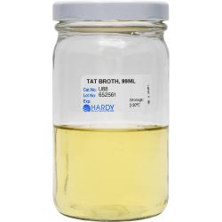 Tryptone-Azolectin-Tween® (TAT) Broth, 99ml, Wide Mouth Glass Jar